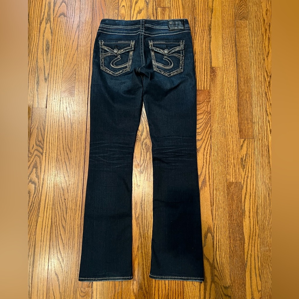 Silver Jeans 27/33 Aiko Mid Slim Boot Dark Jeans